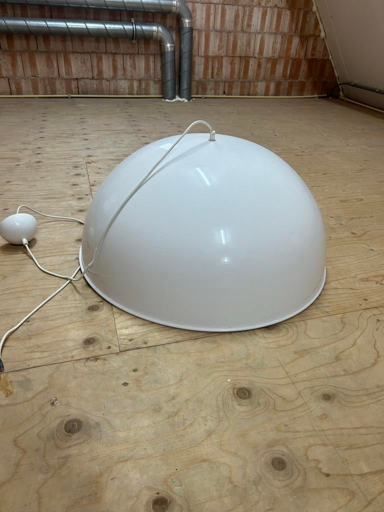 Grote witte moonlamp met klein pitje, Ophalen, Gebruikt, Kunststof, Minder dan 50 cm