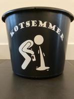 Emmer met opdruk - Kotsemmer, Huis en Inrichting, Emmers, Ophalen of Verzenden, Gebruikt, Kunststof, Met handgreep
