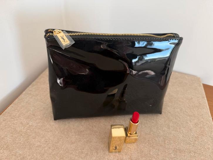 Zwarte YSL make-up tasje zwartlak + mini lipstick 01 nieuw, Sieraden, Tassen en Uiterlijk, Uiterlijk | Cosmetica en Make-up, Nieuw
