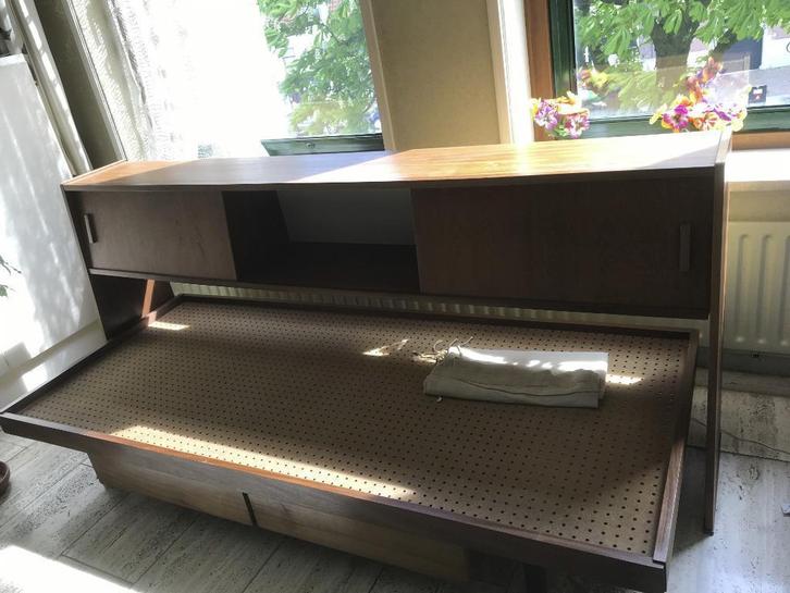 Bedbank met ombouw en lades, Kinderen en Baby's, Kinderkamer | Bedden, Gebruikt, 180 cm of meer, 70 tot 85 cm, Ophalen