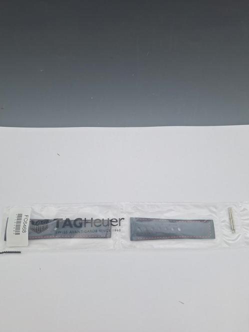 NOS Tag Heuer leren horlogeband FC 6468, Sieraden, Tassen en Uiterlijk, Sporthorloges, Nieuw, Blauw, Ophalen of Verzenden