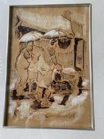 Charles Pardell prent in lijst, Antiek en Kunst, Ophalen of Verzenden