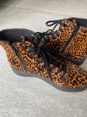 HUB Luipaard Print Enkellaarsjes Maat 38 beschikbaar voor biedingen