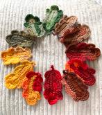 12 HERFST EIKEN  blaadjes - elk met 3 kleuren 12 combinaties, Verzenden, Nieuw, Binnen