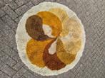 Vintage DESSO  hoogpolige vloerkleed rond 150 cm jaren 70, Huis en Inrichting, Gebruikt, 100 tot 150 cm, Design, Rond