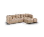 Cosmopolitan Design hoekbank Beige rechts velvet | €1499, nu, Cosmopolitan Design, Nieuw, Ophalen of Verzenden, Cosmopolitan Design