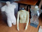 3 x torso paspop etalagepop mannequin  heren en dames, Ophalen, Gebruikt, Paspop
