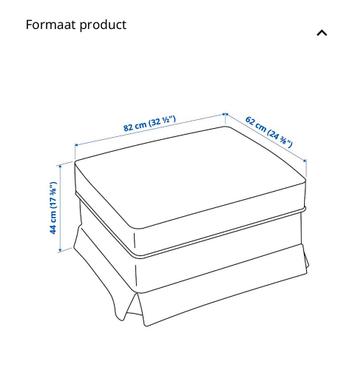 3-Zits ektorp bank met poef - afbeelding 4