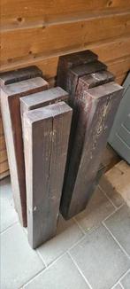 Oude houten balken 8st, Doe-het-zelf en Verbouw, Hout en Planken, Ophalen, Gebruikt, Minder dan 25 mm, Plank