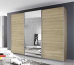 Schuifdeur kledingkast XL 3 Deuren Spiegel Metalic grijs Hou, 200 cm of meer, Nieuw, Ophalen of Verzenden, 200 cm of meer