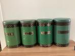 Groene retro blikken vier voorraadbussen voorraadblikken, Ophalen of Verzenden, Gebruikt, Overige