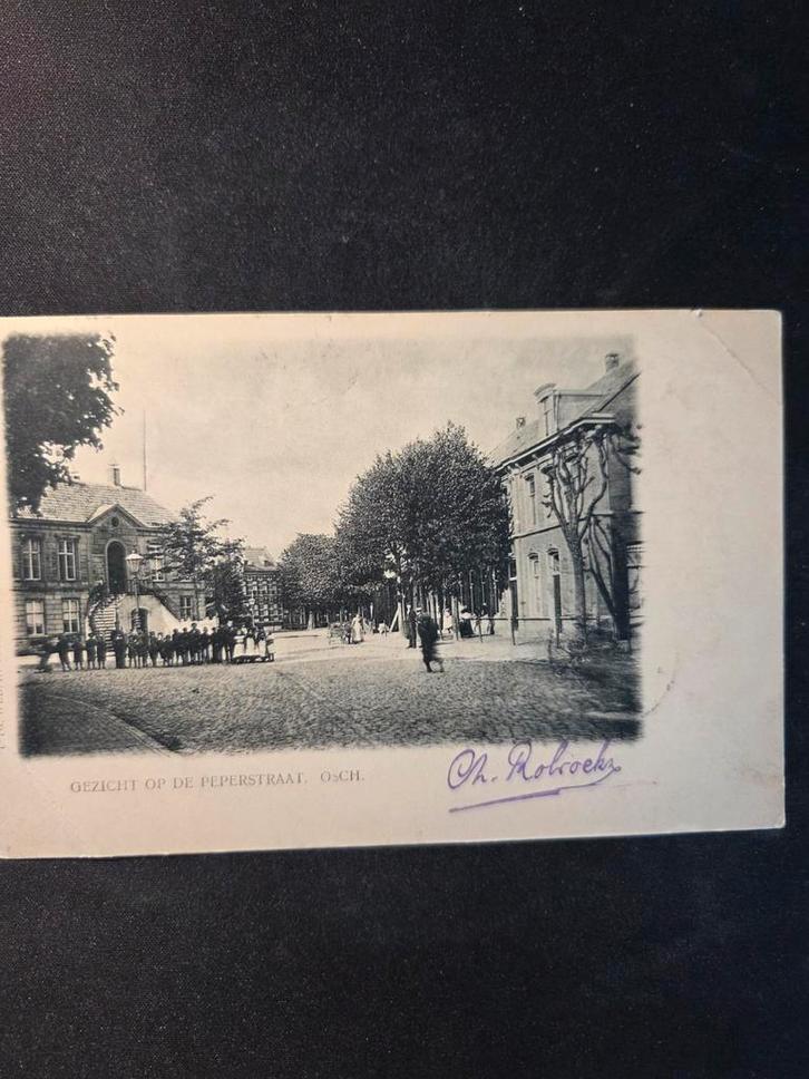 @@ Anschichtkaart Gezicht op de Peperstraat Osch Oss @@, Verzamelen, Ansichtkaarten | Nederland, Gelopen, Noord-Brabant, Ophalen of Verzenden