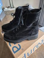 Merk Durea Zwarte Suède Laarsjes Maat 39 - Nieuw!, Durea, Zwart, Lage of Enkellaarzen, Nieuw