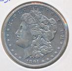 USA Morgan Dollar 1891, Zilver, Ophalen of Verzenden, Losse munt