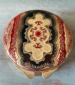 Lederen doosje leder leer bewerkt goud, Ophalen of Verzenden