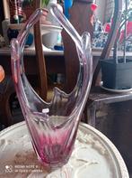 Vintage  murano Roze Glazen Vaas - Uniek Design, Ophalen of Verzenden