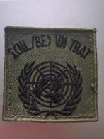 Borstembleem 1(NL/BE) VN-Tbat, Ophalen of Verzenden, Landmacht, Overige gebieden, Embleem of Badge