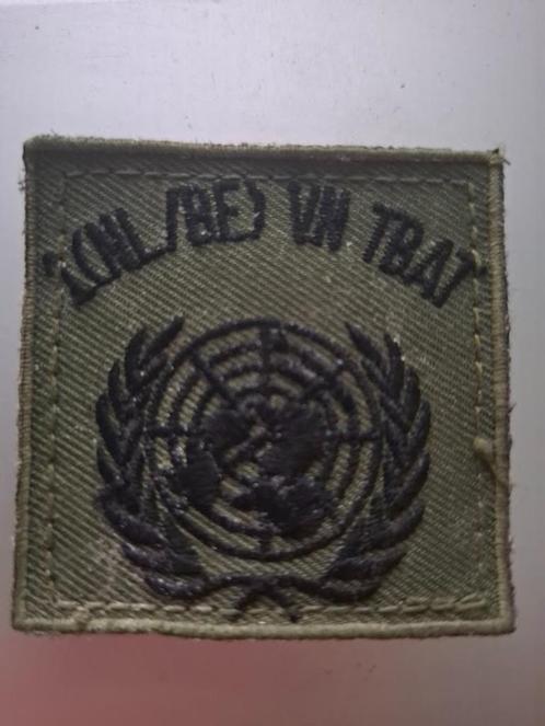 Borstembleem 1(NL/BE) VN-Tbat, Verzamelen, Militaria | Algemeen, Landmacht, Embleem of Badge, Overige gebieden, Ophalen of Verzenden