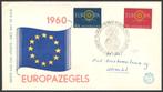 Nederland FDC E45 Met Adres, Europazegels 1960, Postzegels en Munten, Postzegels | Eerstedagenveloppen, Ophalen of Verzenden, Beschreven