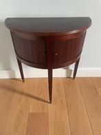 Mahonie halkastje demi lune sidetable art deco, Huis en Inrichting, Tafels | Sidetables, Ophalen, Zo goed als nieuw, 25 tot 50 cm