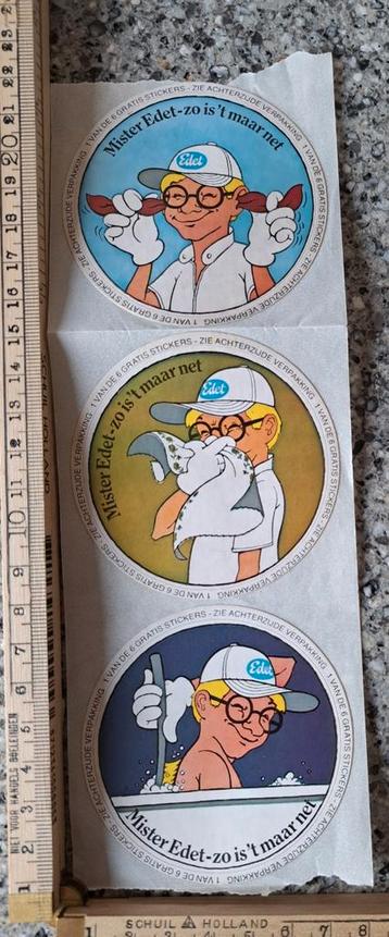 Setje vintage stickers Mr Edit zo is het maar net strip beschikbaar voor biedingen