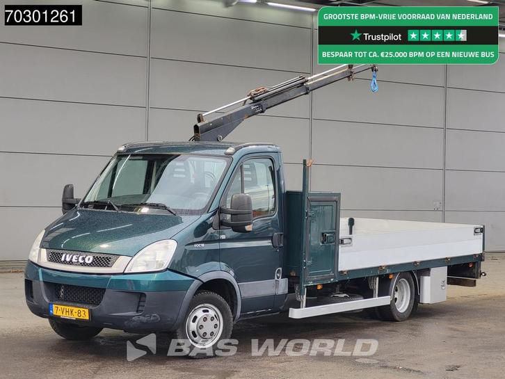 Iveco Daily 40C18 3.0L Kraanwagen Open Laadbak Hyya 017T 132, Auto's, Bestelauto's, Bedrijf, Te koop, Airconditioning, Centrale vergrendeling