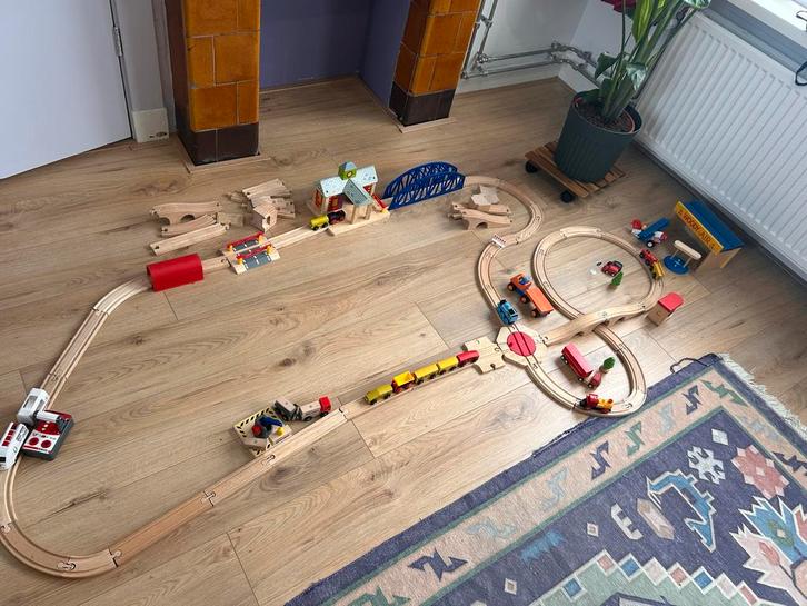 Houten Speelgoed Trein Set, Kinderen en Baby's, Speelgoed | Houten speelgoed, Gebruikt, Ophalen