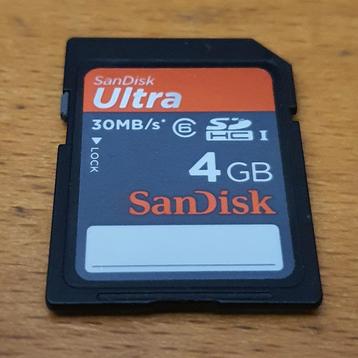SanDisk Ultra SDHC kaart 4GB Geheugenkaart beschikbaar voor biedingen