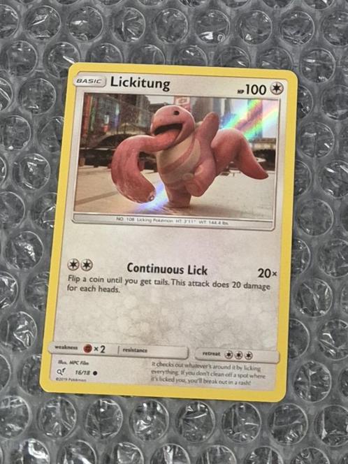 Holo Foil Lickitung 16/18 Detective Pikachu Sun & Moon Pokem, Hobby en Vrije tijd, Verzamelkaartspellen | Pokémon, Zo goed als nieuw