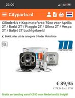 Motoforce cilinder + kop 70cc piaggio, Nieuw, Ophalen of Verzenden