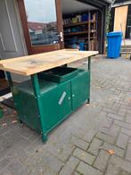 Werkbank met kast, Doe-het-zelf en Verbouw, Werkbanken, Ophalen, Gebruikt, 120 tot 170 cm
