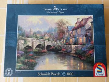 Puzzel Thomas Kinkade - Cobblestone Brooke beschikbaar voor biedingen