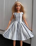 Barbie kleding nieuw - Korte jurk strepen wit zwart Model 2, Ophalen of Verzenden, Nieuw, Barbie