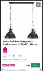 Zwarte industriële hanglamp, Ophalen of Verzenden, Zo goed als nieuw, Industrieel, 75 cm of meer