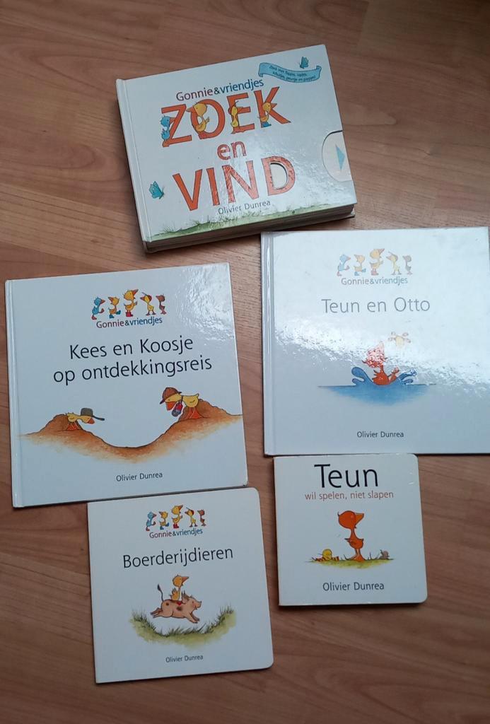 5 x Gonnie & Vriendjes Boekenset - Olivier Dunrea, Boeken, Kinderboeken | Baby's en Peuters, Gelezen, Ophalen of Verzenden