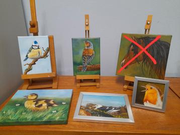 OPRUIMING schilderij paard roodborstje pimpelmees vink eend beschikbaar voor biedingen