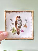 Vintage mini wandbordje vogel vogelprent, Ophalen of Verzenden, Gebruikt