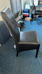 Goossens donkerbruine leren eettafel stoelen 8x, Ophalen, Zo goed als nieuw, Bruin, Vijf, Zes of meer stoelen