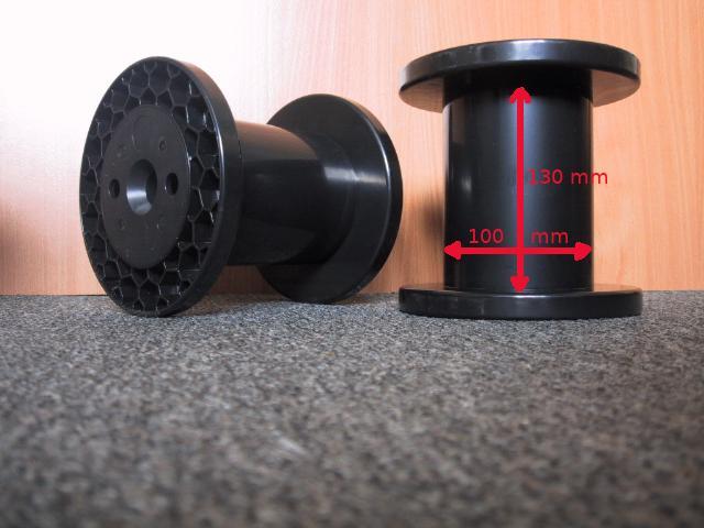 Kunststof klos haspel spindel draadklos spoel as: Ø 100 mm, Hobby en Vrije tijd, Knutselen, Zo goed als nieuw, Gereedschap of Toebehoren