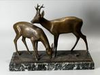 bronzen beeld van   twee herten van franz iffland, Antiek en Kunst, Ophalen of Verzenden