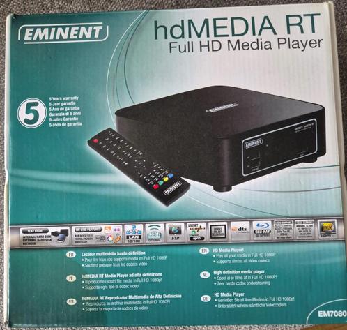 Mediaspeler Eminent EM7080 incl. harde schijf van 1GB, Audio, Tv en Foto, Mediaspelers, Zo goed als nieuw, 500 tot 1500 GB, HDMI