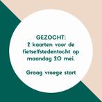 2 fiets Elfstedentocht kaarten gezocht!, Vacatures