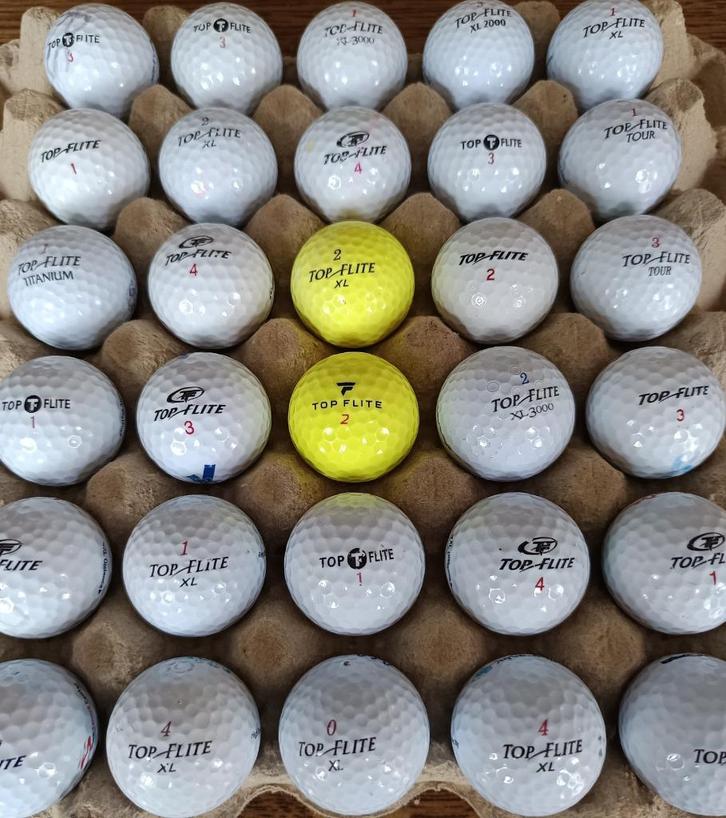 Top Flite golfballen - lakeballs mix 90 stuks, Sport en Fitness, Golf, Gebruikt, Bal(len), Overige merken, Ophalen of Verzenden