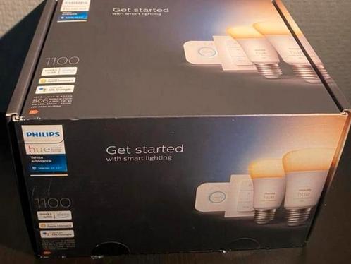Philips Hue Starter Set 1100(bridge+ 2 lampen+ afstandsbed.), Huis en Inrichting, Lampen | Losse lampen, Zo goed als nieuw, Led-lamp