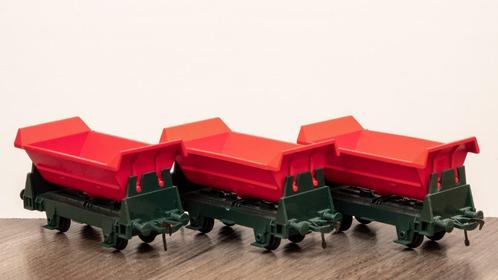 FLM: 1456 set van 3 rode kiepwagons voor H0-spoor, Hobby en Vrije tijd, Modeltreinen | H0, Gebruikt, Wagon, Gelijkstroom of Wisselstroom
