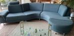 Zitbank blauw gestoffeerd, Ophalen, 250 tot 300 cm, Gebruikt, 75 tot 100 cm