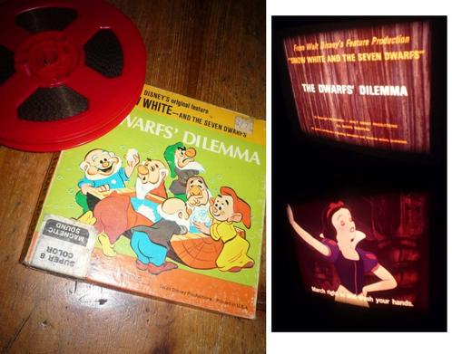 8mm film Walt Disney Snow White - Dwarfs Dillemma color -, Audio, Tv en Foto, Filmrollen, 8mm film, Verzenden