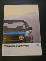 Brochure Volkswagen Golf Syncro 1986, Ophalen of Verzenden, Zo goed als nieuw, Volkswagen