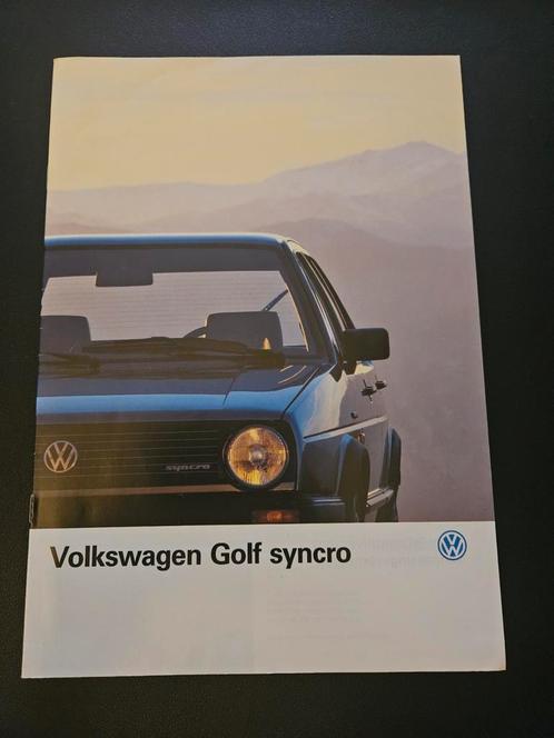 Brochure Volkswagen Golf Syncro 1986, Boeken, Auto's | Folders en Tijdschriften, Zo goed als nieuw, Volkswagen, Ophalen of Verzenden