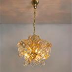Vintage kroonluchter E.Palme 60s glamour mid century goud, Ophalen of Verzenden, Glas, Minder dan 50 cm